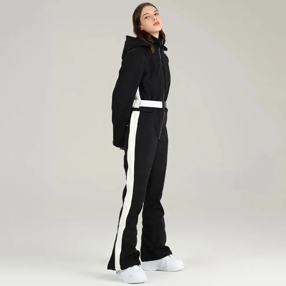 Women Ski Suit Stylish One-piece Snowsuit Jumpsuits