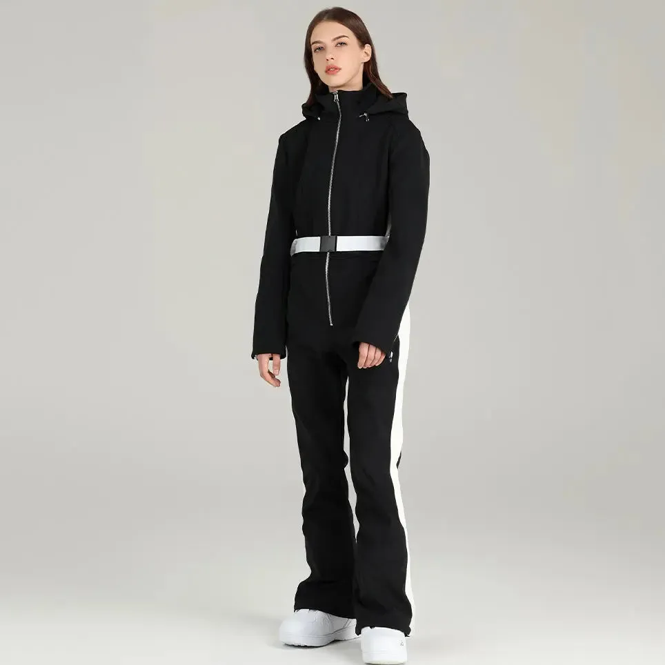 Women Ski Suit Stylish One-piece Snowsuit Jumpsuits