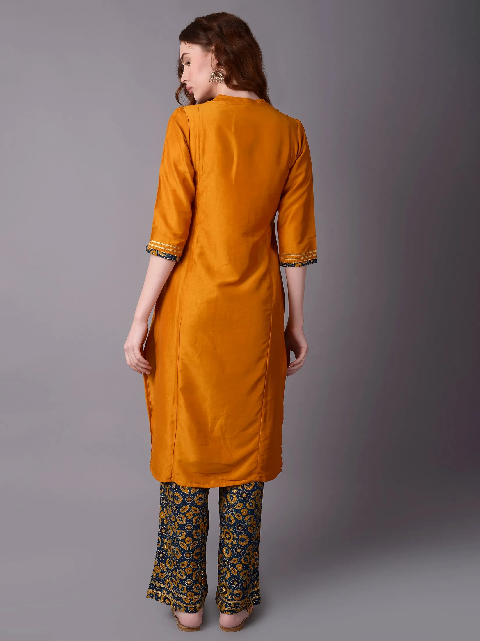 Women Yellow Solid Kurta Comfort Pant Dupatta