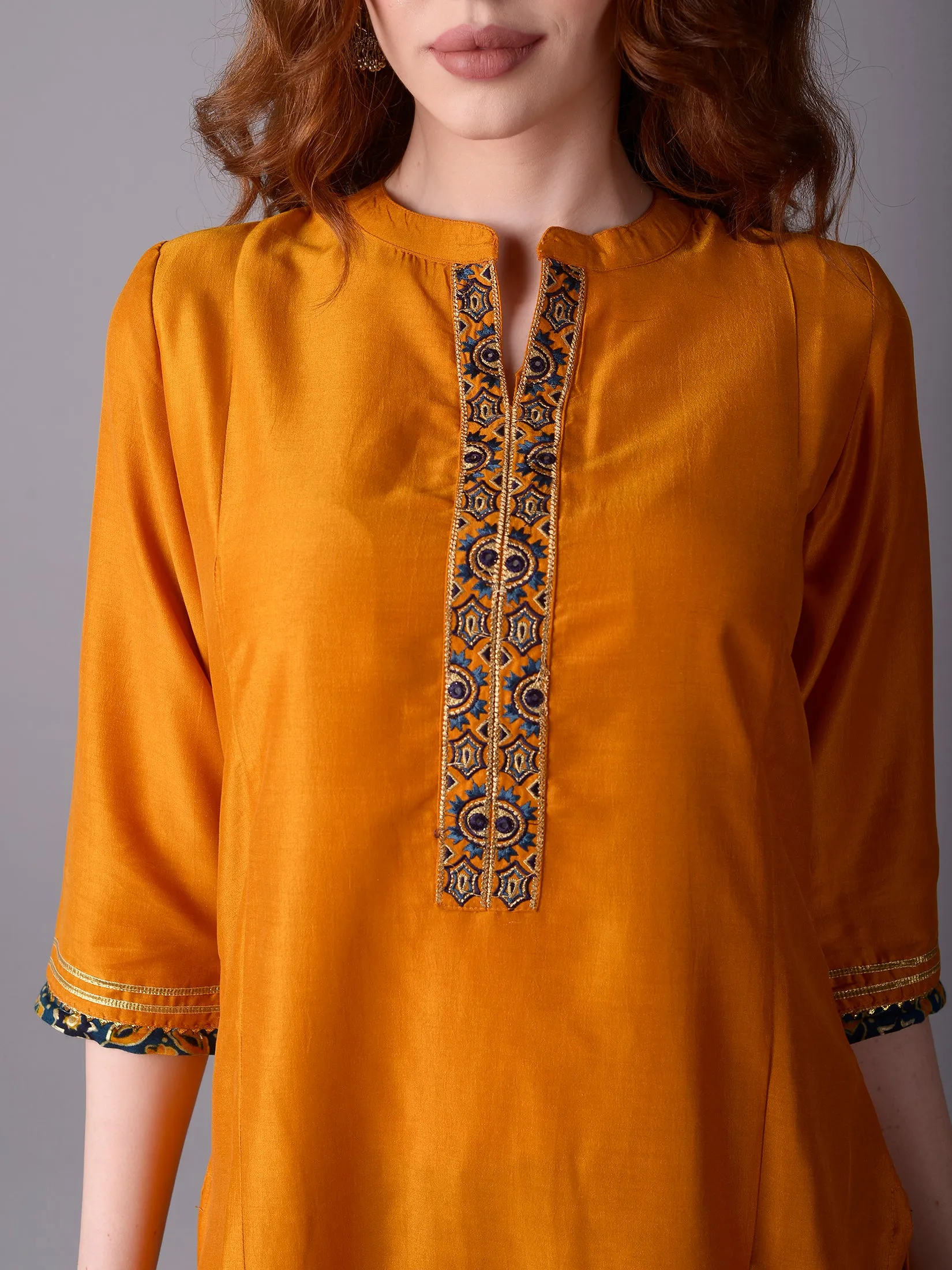 Women Yellow Solid Kurta Comfort Pant Dupatta