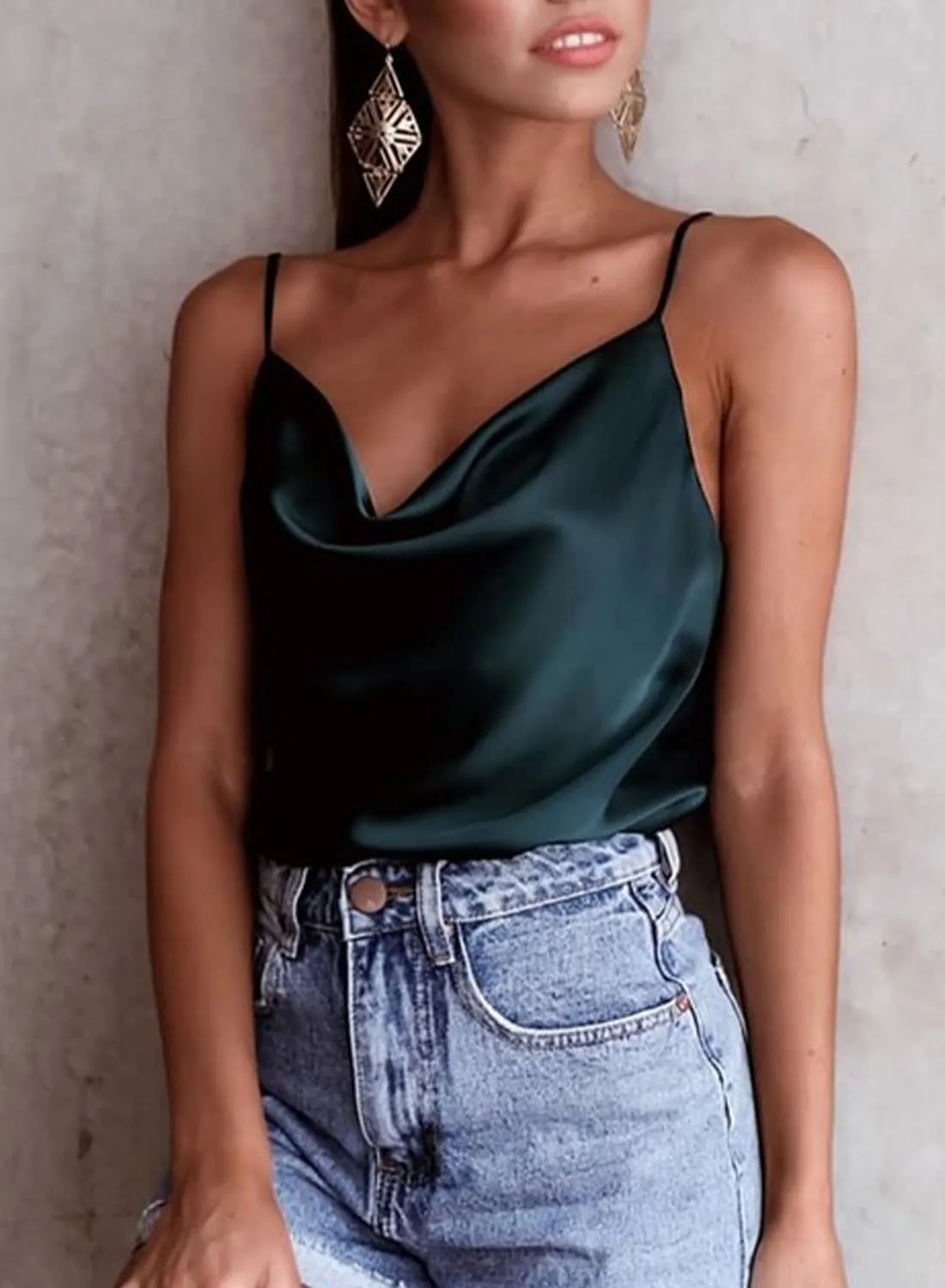 Women's Cami Tops Solid Cami Tops
