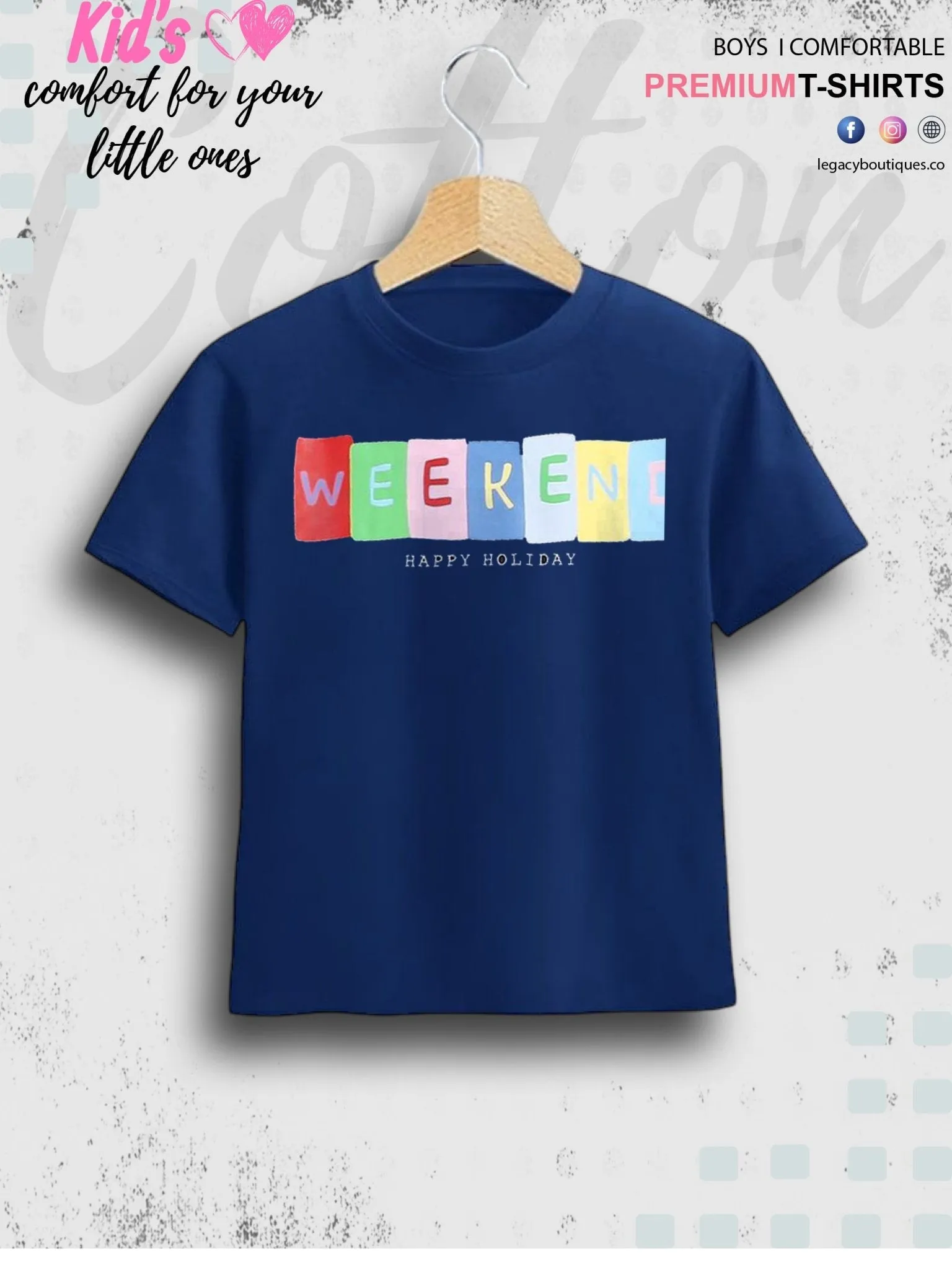 Young Boy Letter Graphic Tee