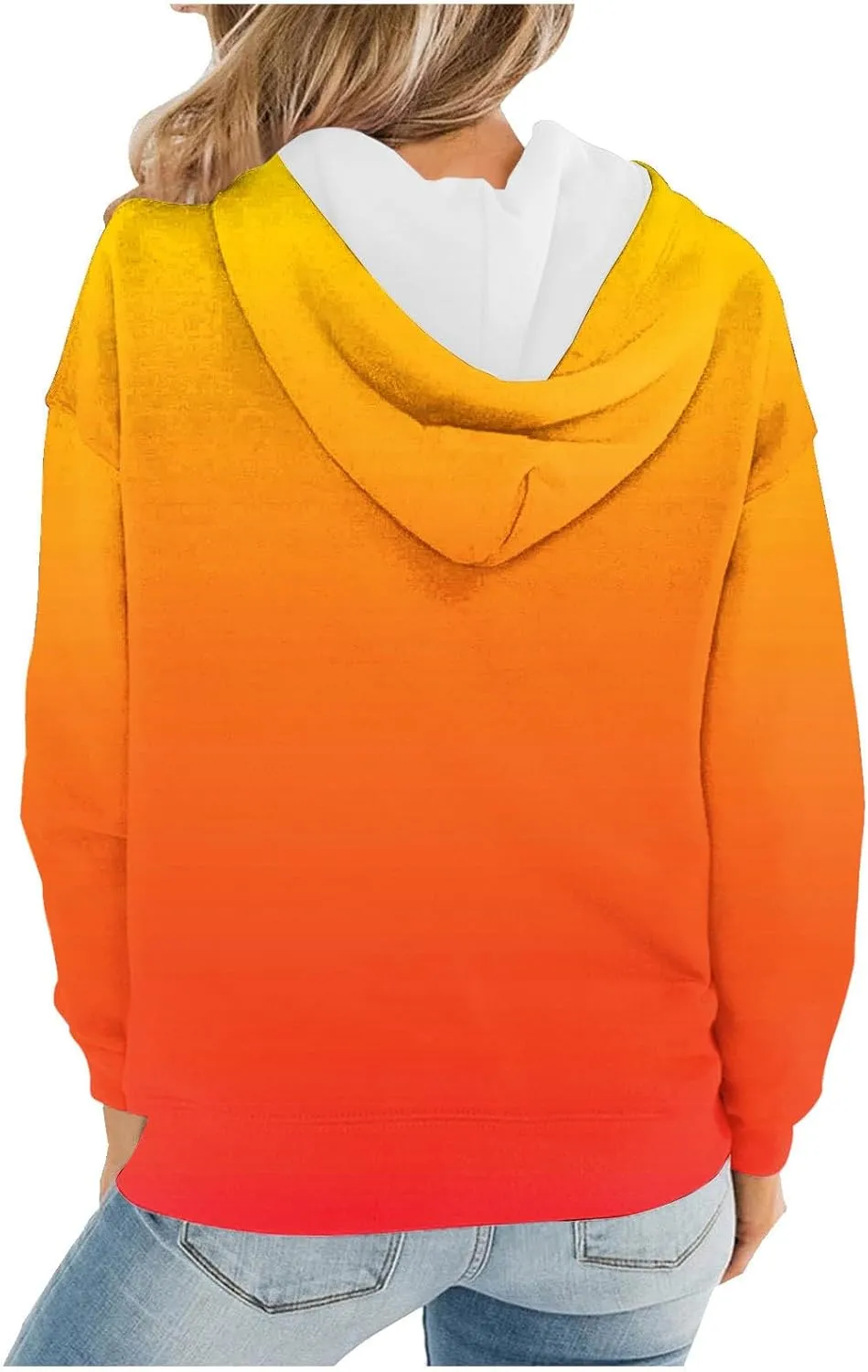 YRAETENM Hoodies for Women Fashion Crew Neck Long Sleeve Fleece Sweatshirts Oversized Lightweight Pullover Tops with Pocket